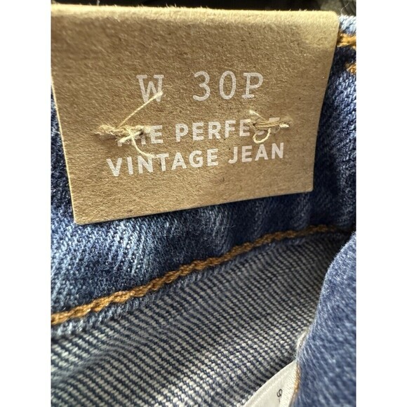 Madewell The Perfect Vintage Straight Jean Womens Size 30P NEW Jeans Whiskering - Picture 8 of 12